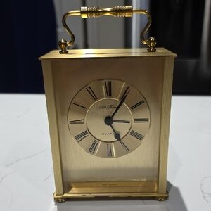 Seth Thomas Brass mantle Clock made In West Germany.